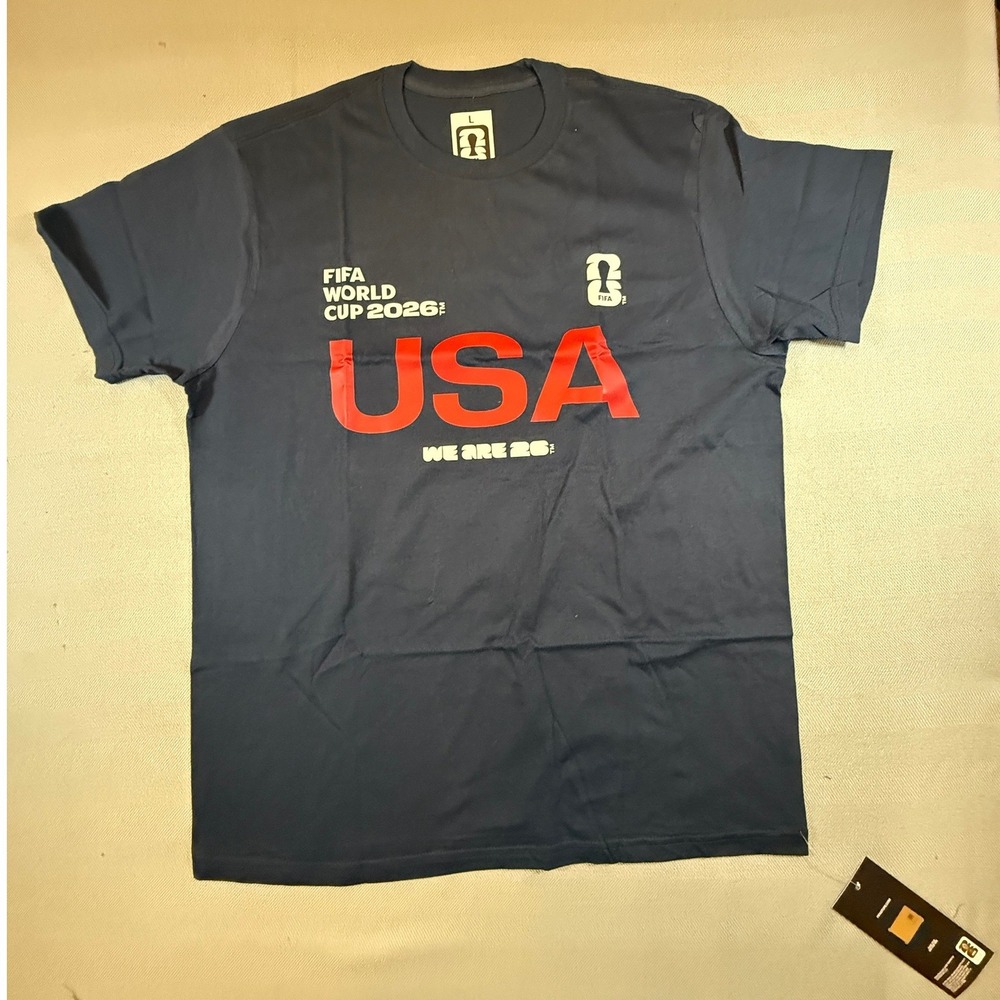 FIFA World Cup 2026 USA T-Shirt Mens Large Navy Blue Outerstuff We Are 26 New